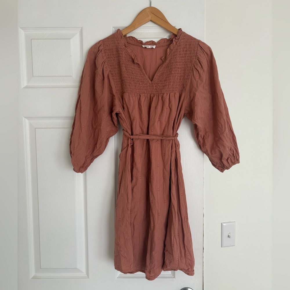 Blu Pepper mini Terracotta quarter length Sleeve Dress